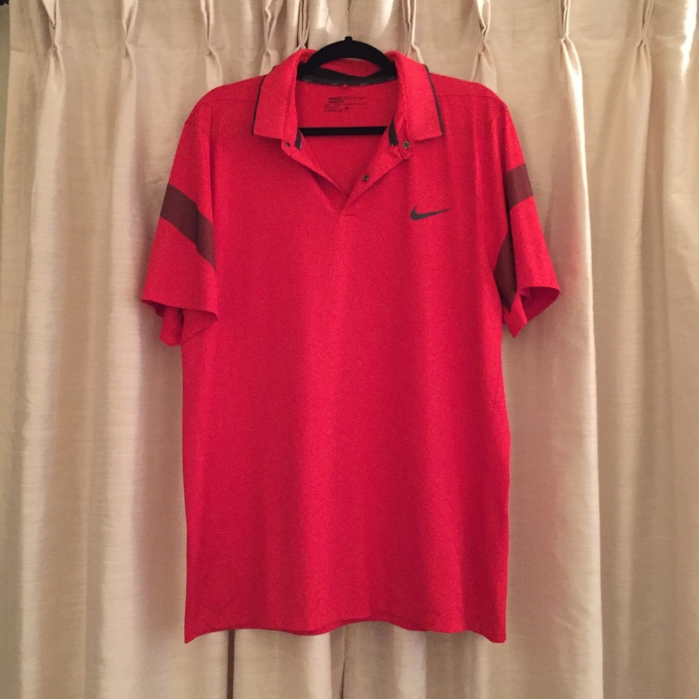 Nike Red Dri-Fit Golf Polo